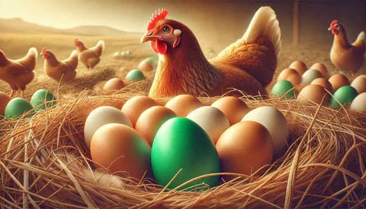 Grüne Hühnereier: Welche Hühner legen bunte Eier?