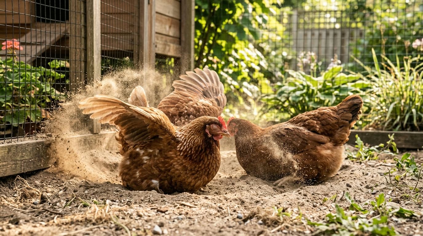 Sandbad für Hühner selber bauen: Anleitung