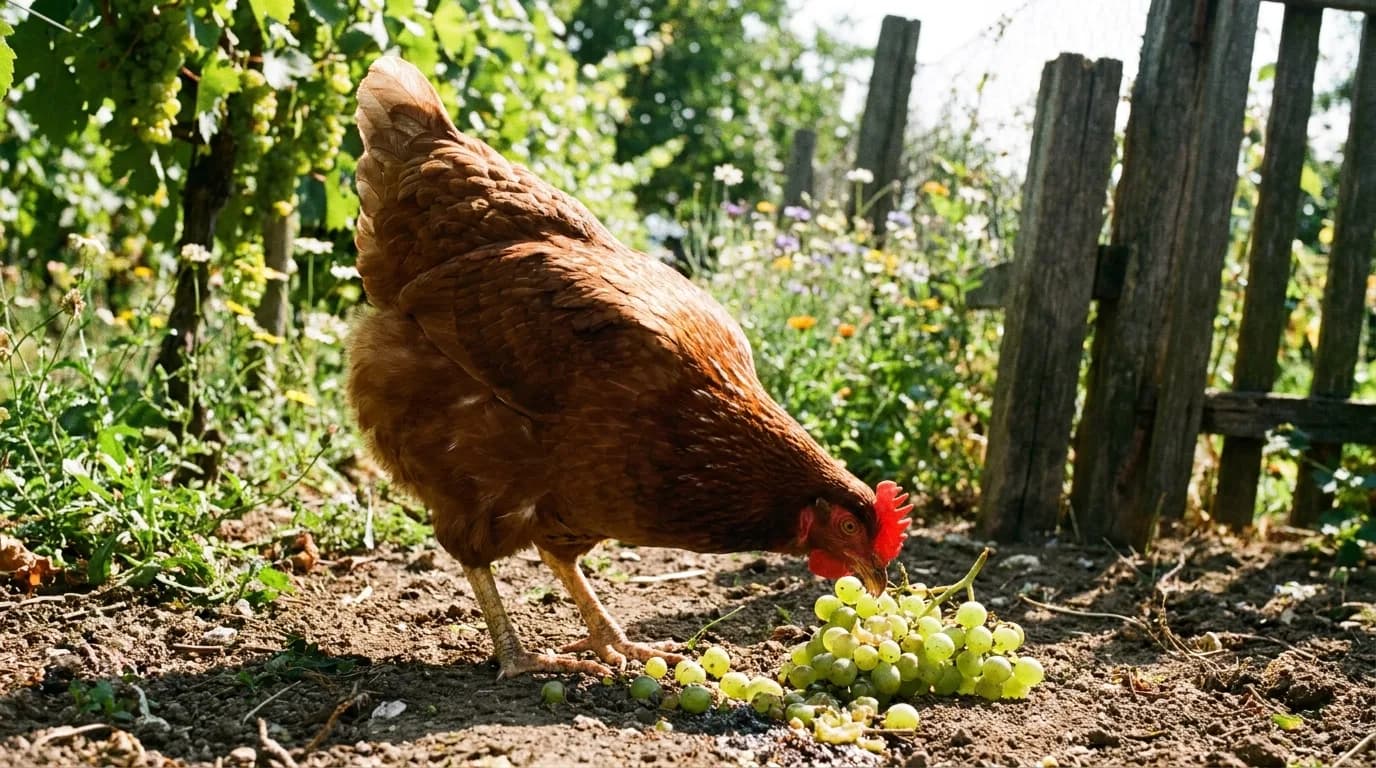 Dürfen Hühner Weintrauben essen? Ja, in Maßen