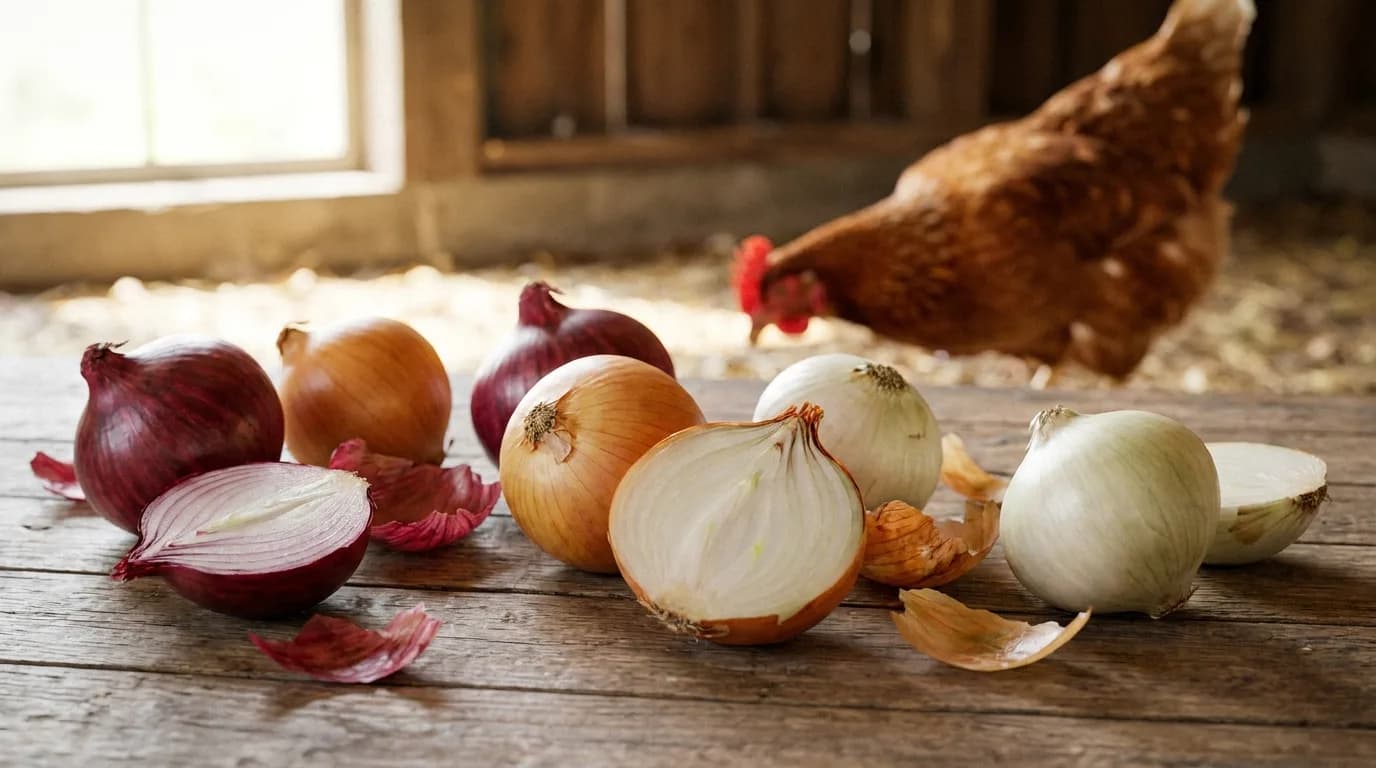 Dürfen Hühner Zwiebeln essen? Besser nicht