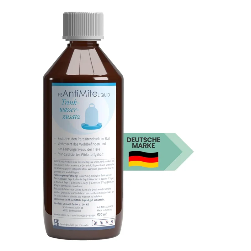 HS AntiMite Liquid 500 ml – pflanzlicher Trinkwasserzusatz